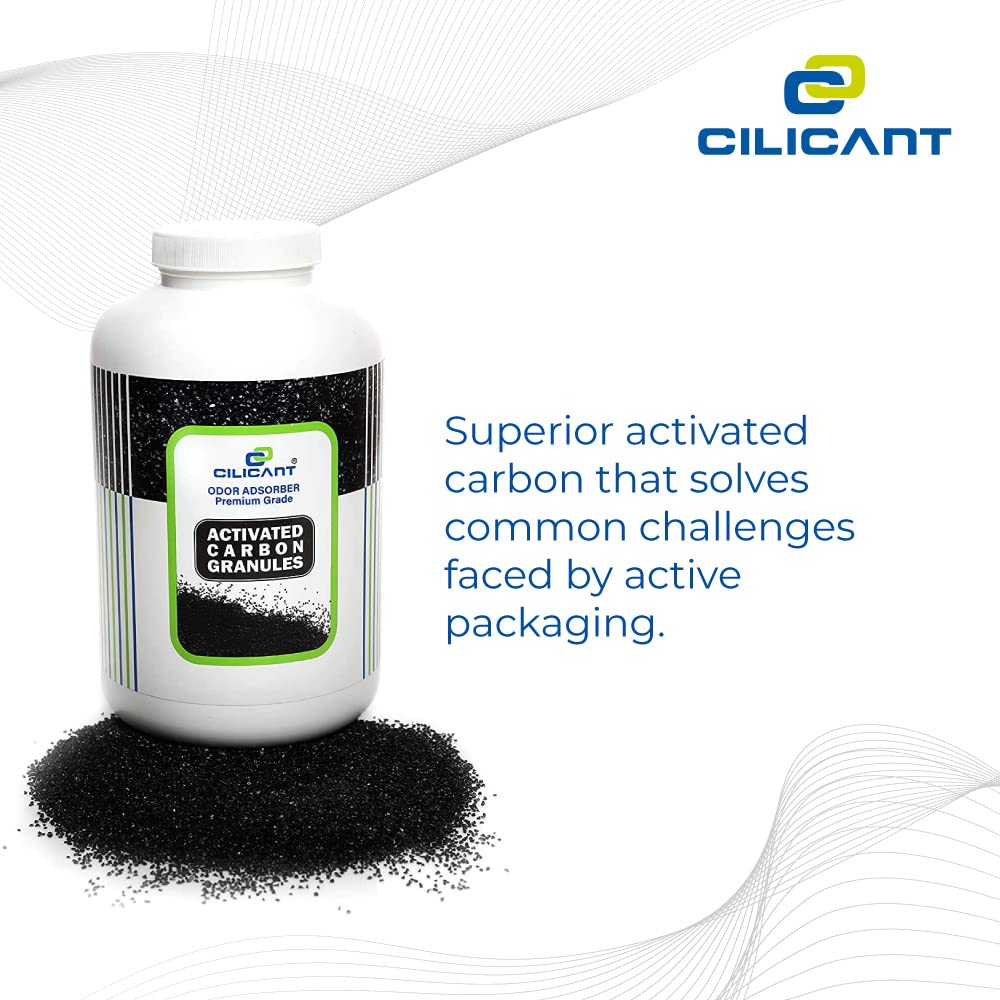 Cilicant Activated Carbon Granules, Charcoal color, 950ml, 2 pack