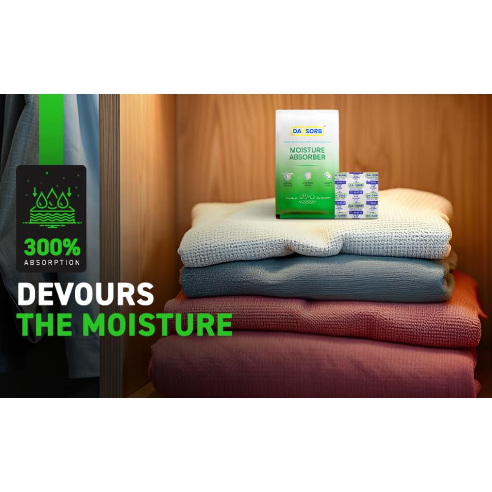 Davsorb Desiccant, White color, 100gm, 3 pack