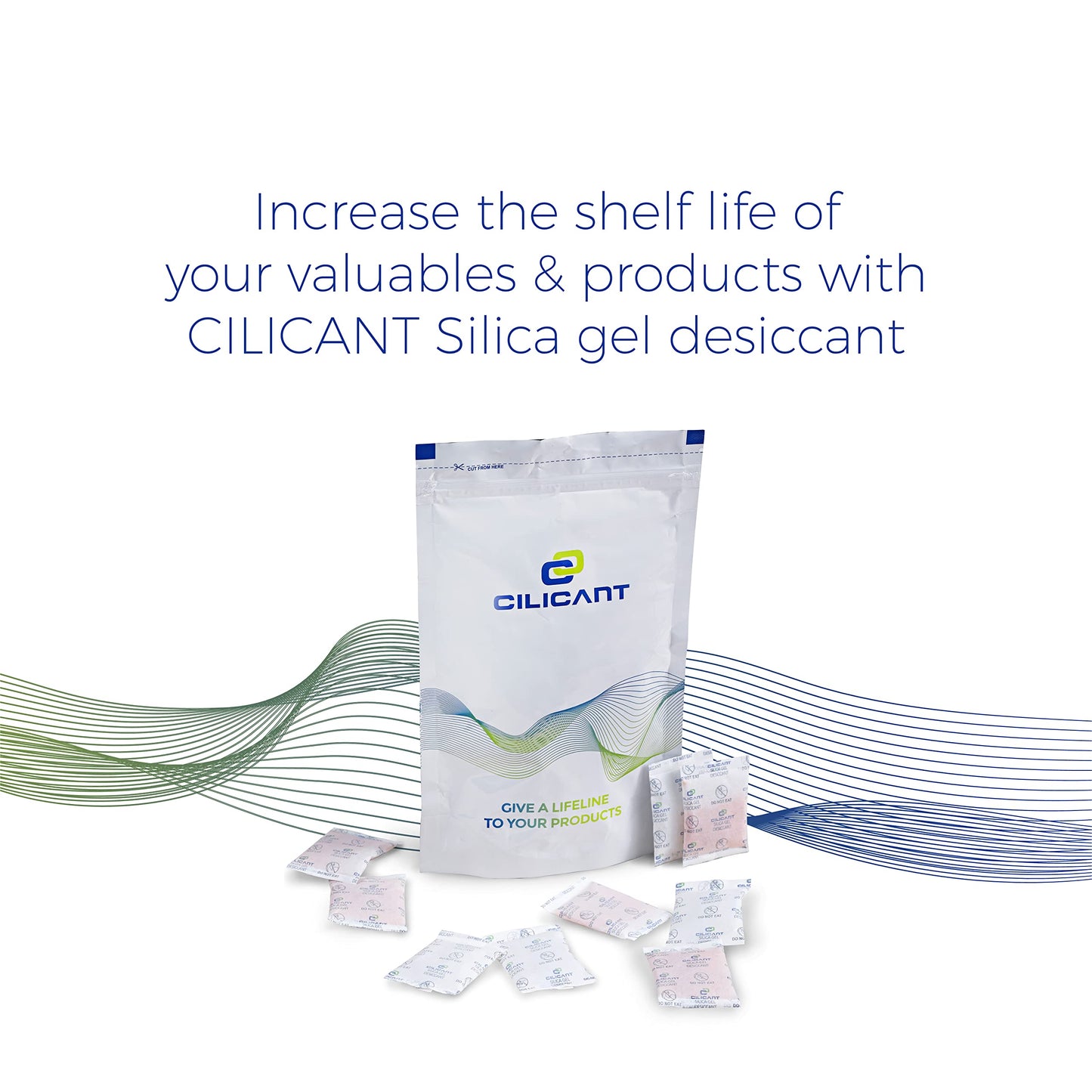 Cilicant Desiccant, White color, 0.5gm, 1000 pack