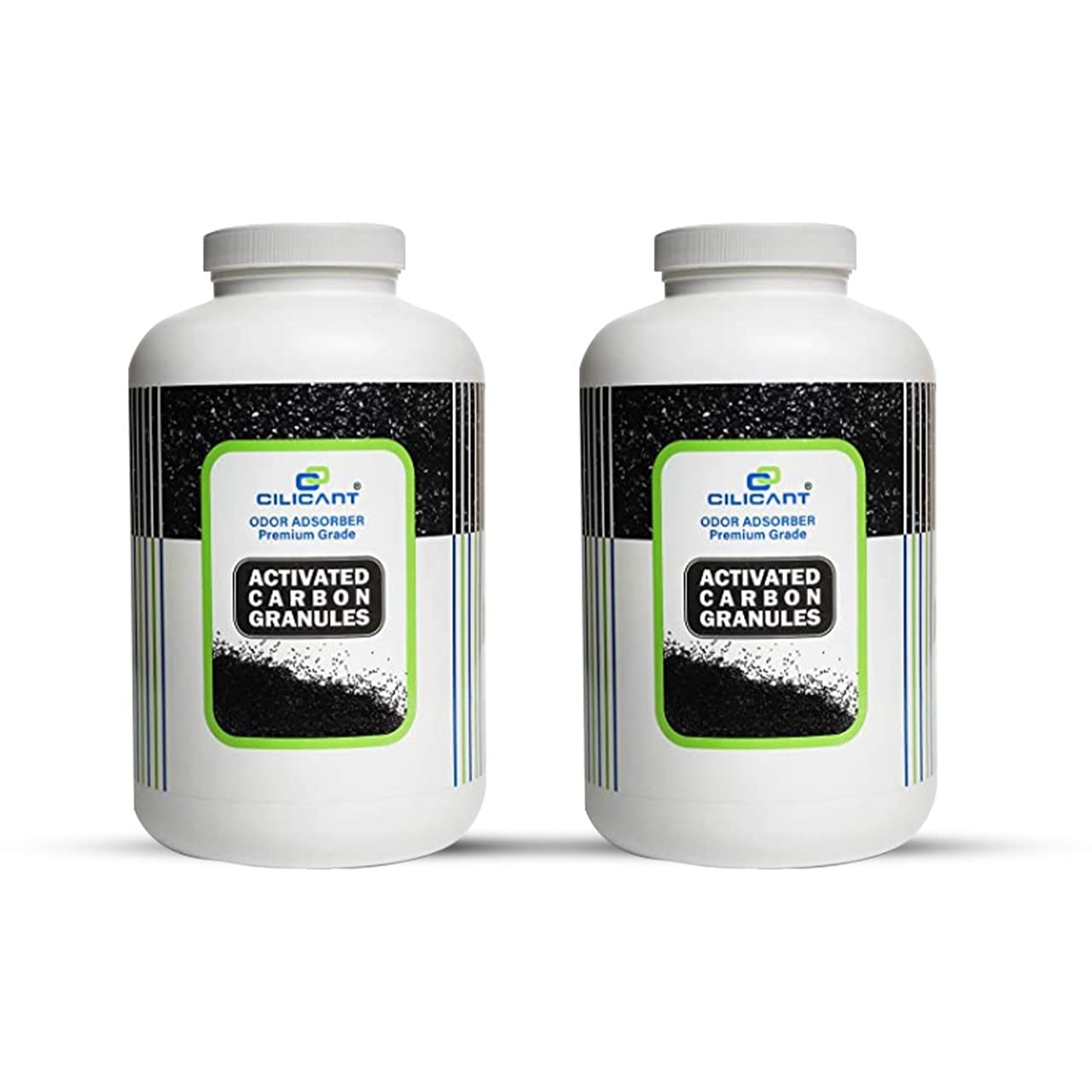 Cilicant Activated Carbon Granules, Charcoal color, 950ml, 2 pack