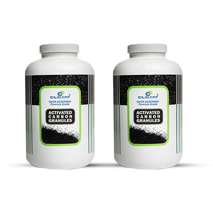 Cilicant Activated Carbon Granules, Charcoal color, 950ml, 2 pack