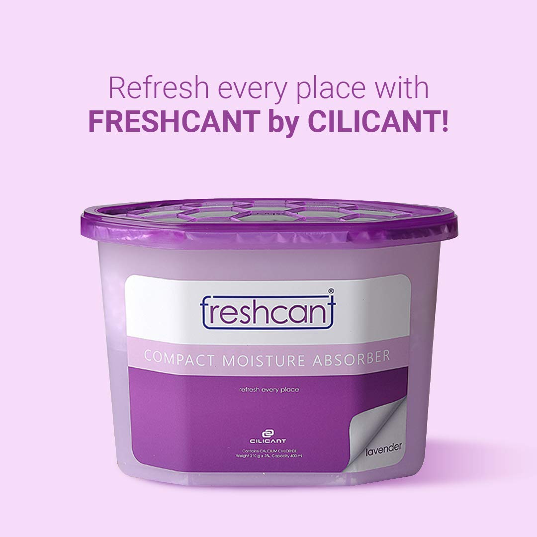 Freshcant Moisture Absorber, Lavender color, 210gm, 3 pack