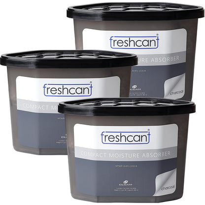 Freshcant Moisture Absorber, Charcoal color, 210gm, 3 pack