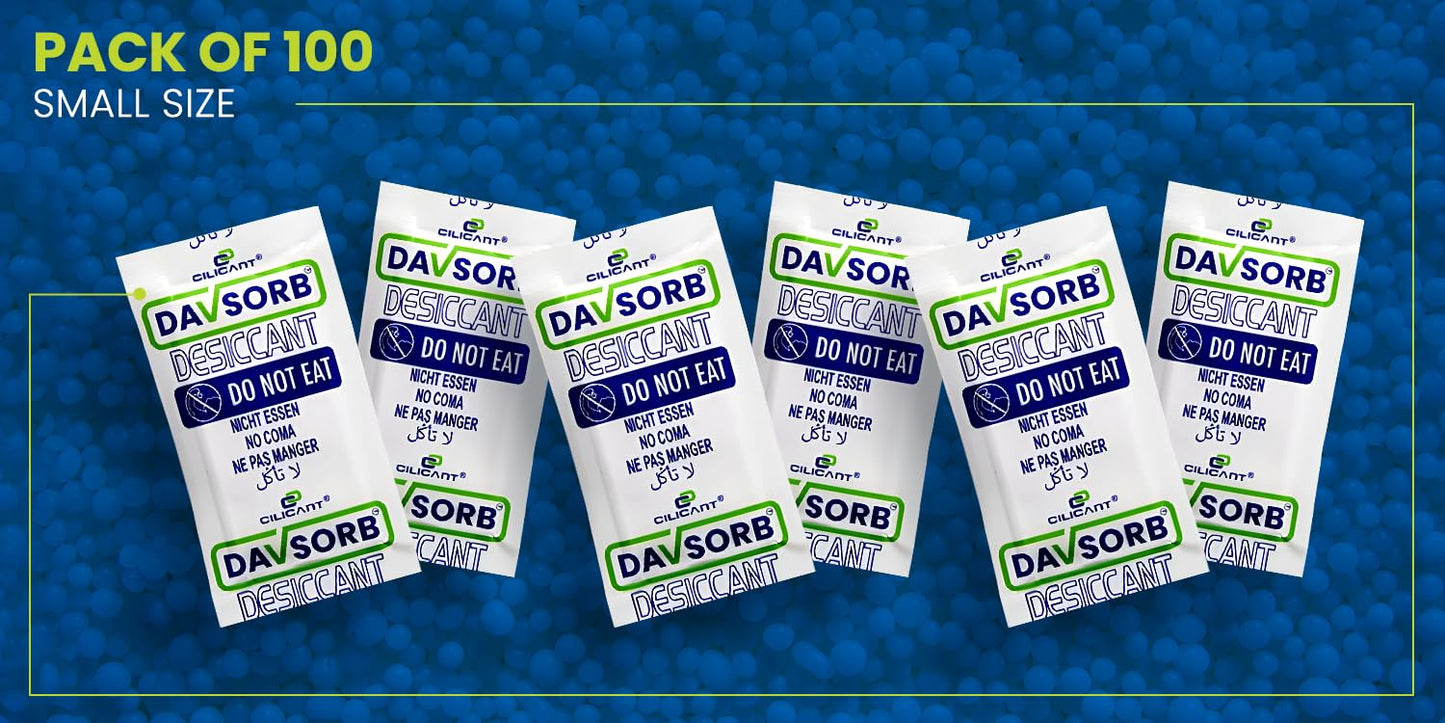 DAVSORB Moisture Absorber - Small - (Approx 5 gm x 100 Packets)