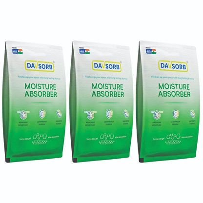 DAVSORB Moisture Absorber | Combo of 5gm x 40 Packets + 50gm x 5 Packets + 100gm x 3 Packets