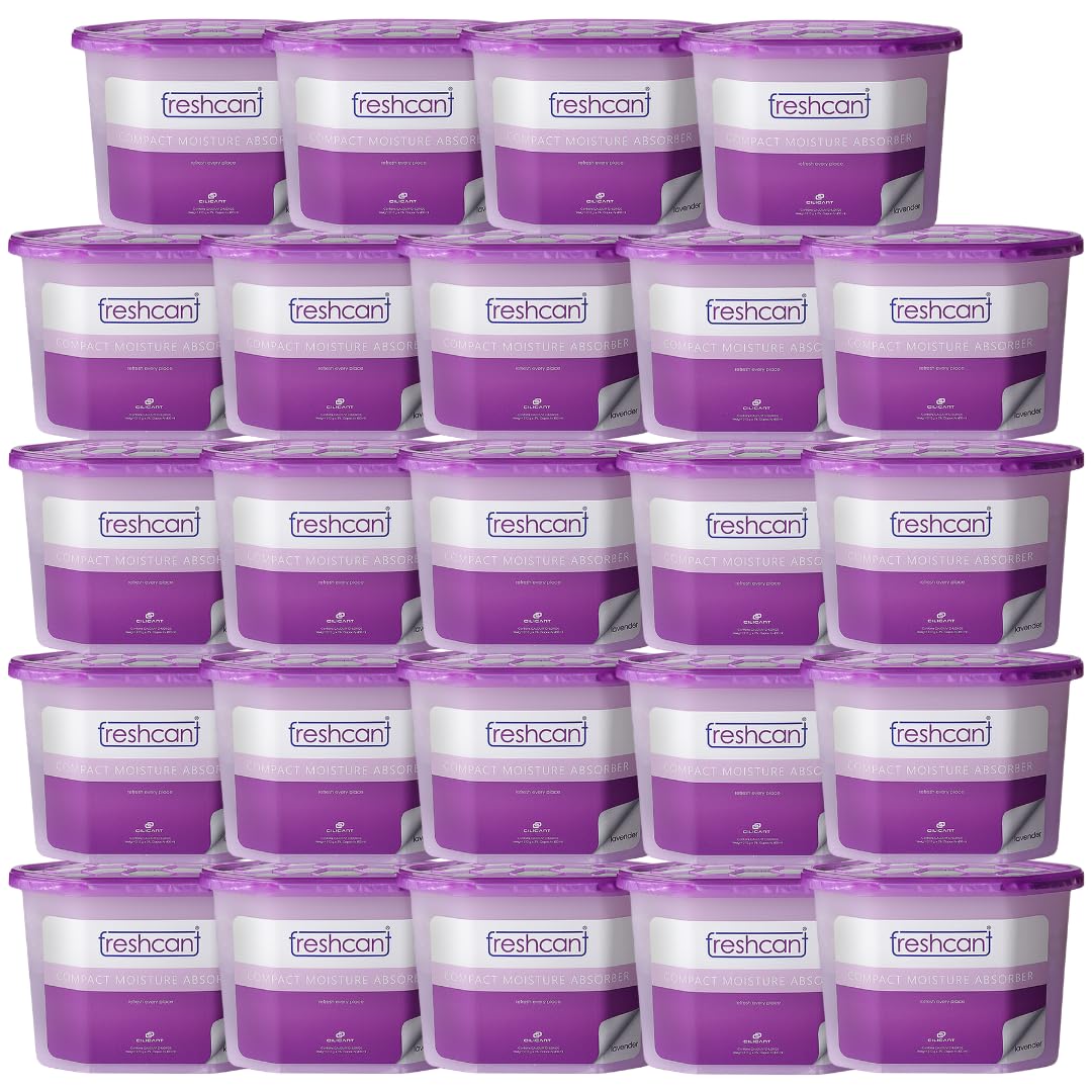 Freshcant Moisture Absorber, Lavender color, 210gm, 24 pack