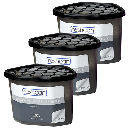 Freshcant Moisture Absorber, Charcoal color, 210gm, 3 pack