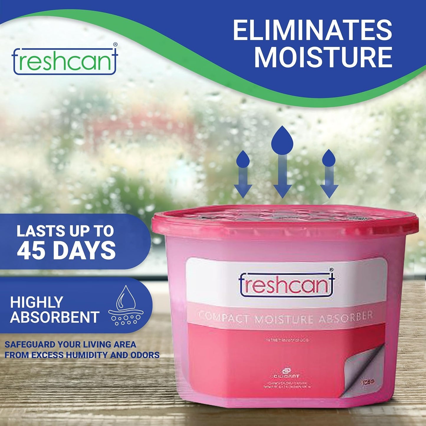 Freshcant Moisture Absorber, Rose color, 210gm, 1 pack