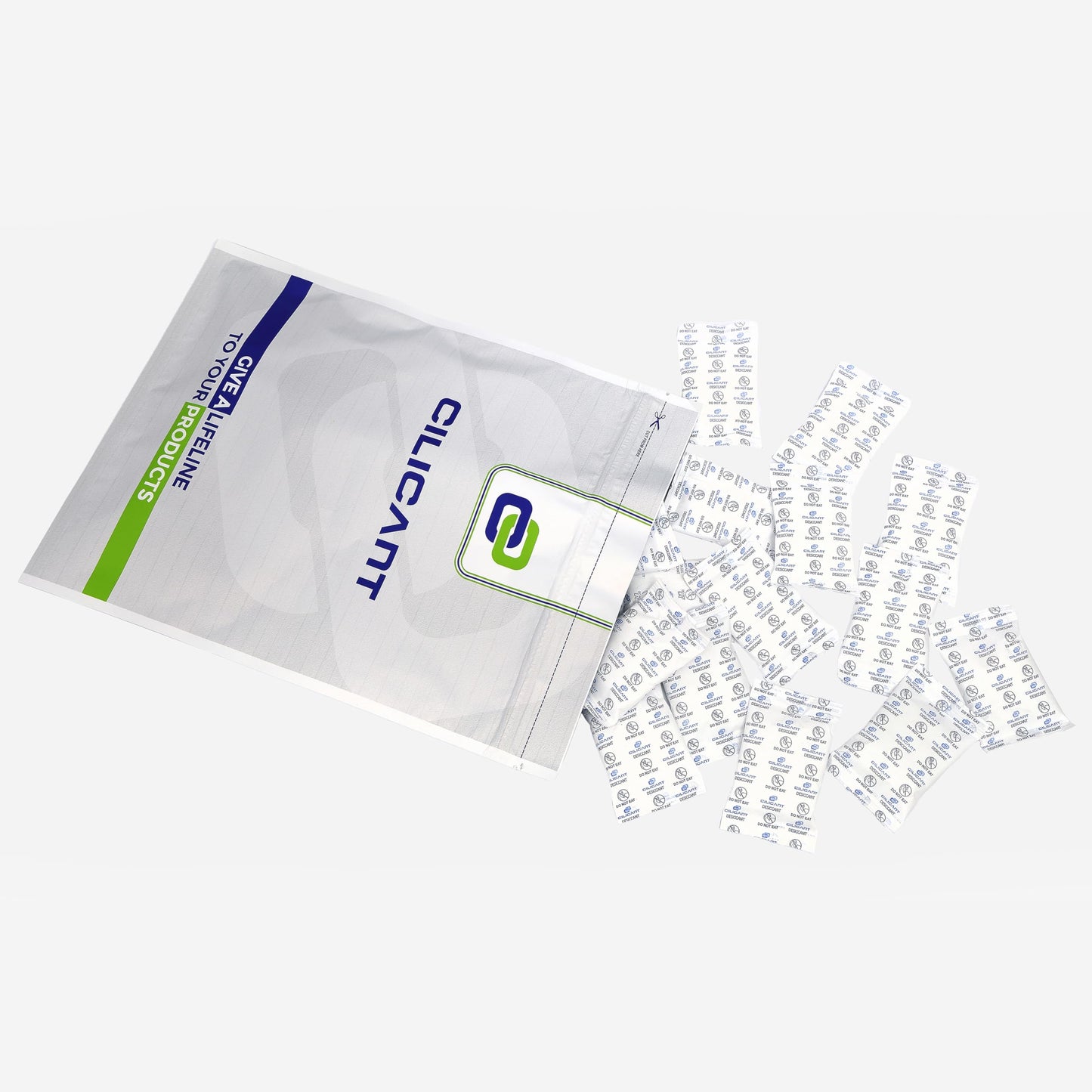 Cilicant Desiccant, White color, 25gm, 50 pack