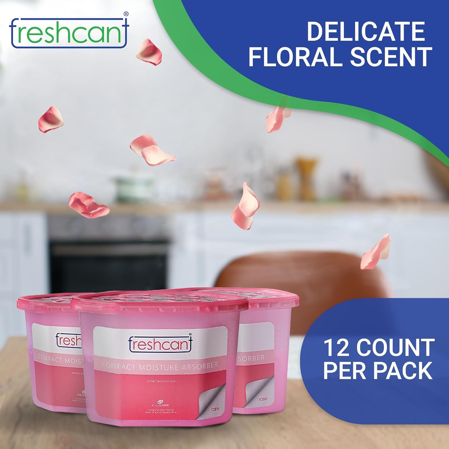Freshcant Moisture Absorber, Rose color, 210gm, 1 pack