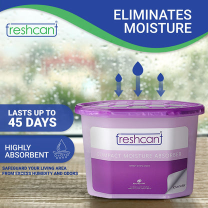 Freshcant Moisture Absorber, Combo - Lavender, Rose & Charcoal color, 210gm, 12 pack