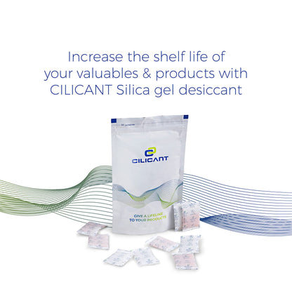 Cilicant Desiccant, Combo - White & Orange color, 5gm, 30 pack